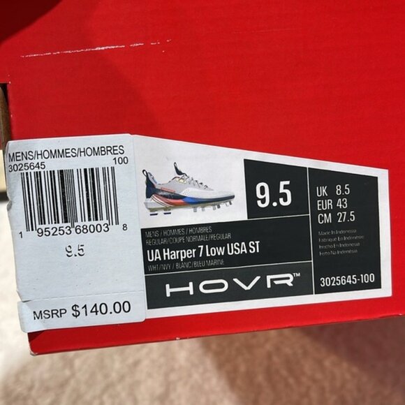 Under Armour Men's Harper 7 Low USA ST Baseball Cleats - Picture 10 of 10